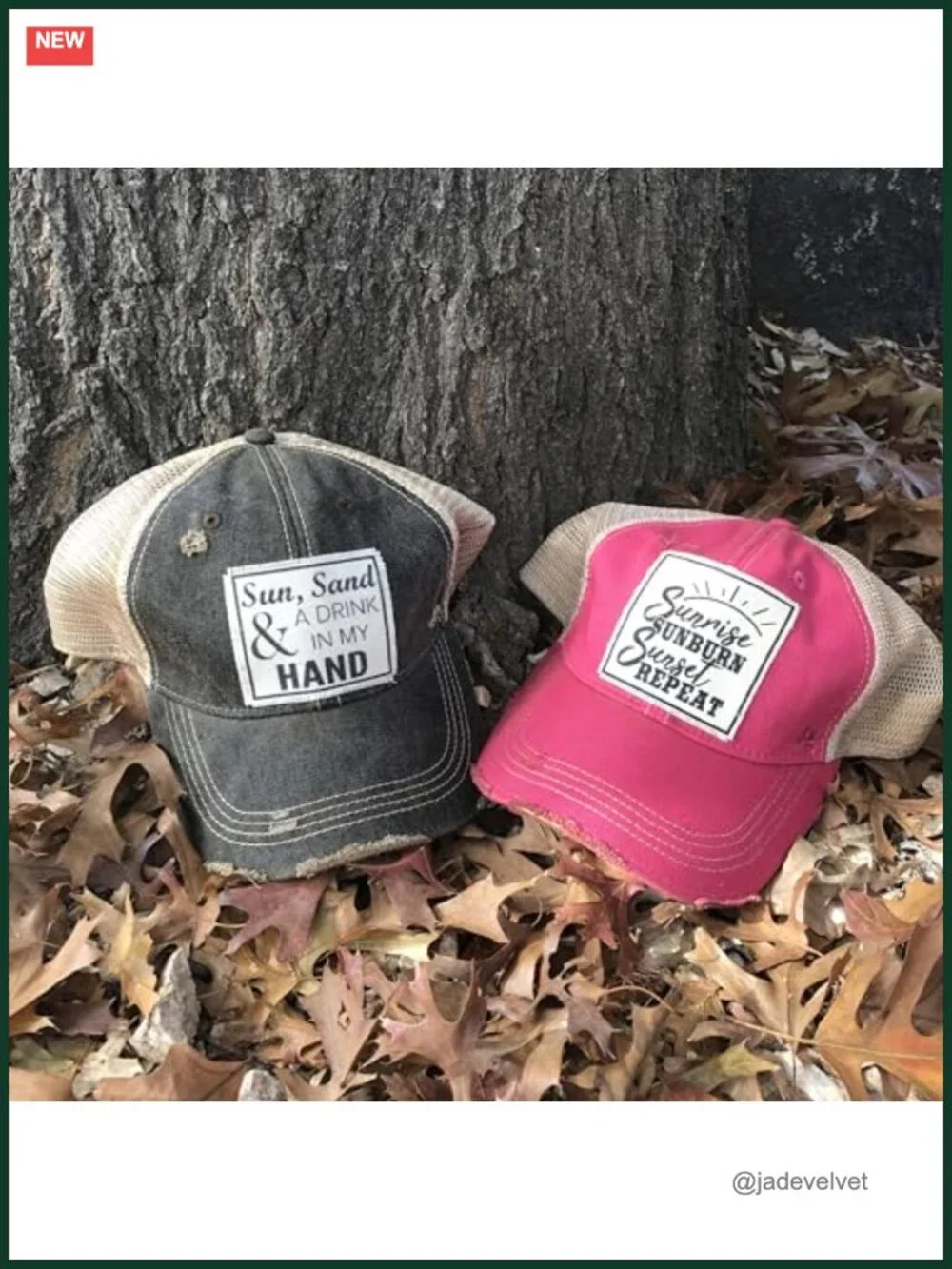 Distressed Trucker Cap Adjustable Snapback Cotton Polyester